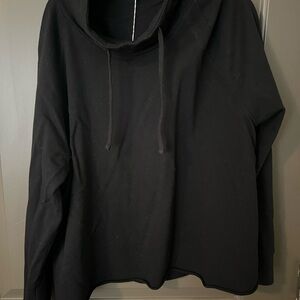 Unisex Black Hoodie with Drawstring James Perese
